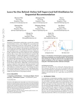 Leave No One Behind: Online Self-Supervised Self-Distillation for
  Sequential Recommendation