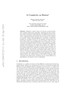 Is Complexity an Illusion?