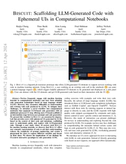 BISCUIT: Scaffolding LLM-Generated Code with Ephemeral UIs in
  Computational Notebooks