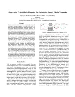 Generative Probabilistic Planning for Optimizing Supply Chain Networks
