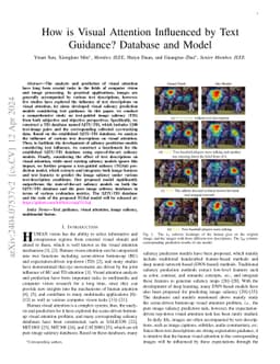 How is Visual Attention Influenced by Text Guidance? Database and Model