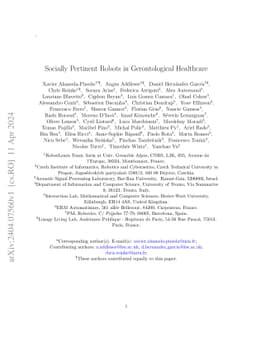 Socially Pertinent Robots in Gerontological Healthcare