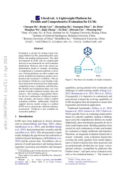 UltraEval: A Lightweight Platform for Flexible and Comprehensive
  Evaluation for LLMs