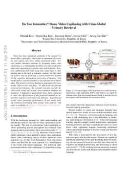 Do You Remember? Dense Video Captioning with Cross-Modal Memory
  Retrieval