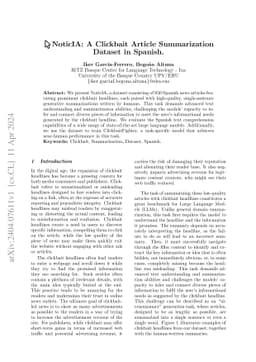 NoticIA: A Clickbait Article Summarization Dataset in Spanish