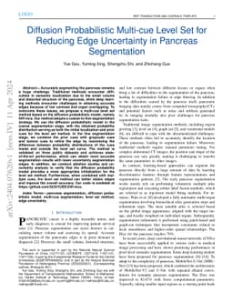 Diffusion Probabilistic Multi-cue Level Set for Reducing Edge
  Uncertainty in Pancreas Segmentation