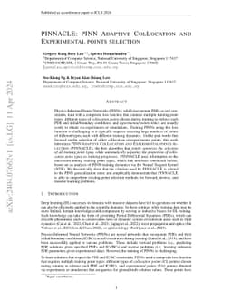 PINNACLE: PINN Adaptive ColLocation and Experimental points selection