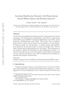 Learning Hamiltonian Dynamics with Reproducing Kernel Hilbert Spaces and
  Random Features