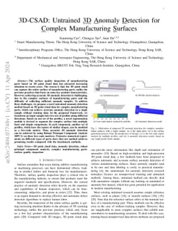 3D-CSAD: Untrained 3D Anomaly Detection for Complex Manufacturing
  Surfaces