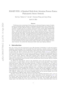 RMAFF-PSN: A Residual Multi-Scale Attention Feature Fusion Photometric
  Stereo Network