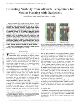 Estimating Visibility from Alternate Perspectives for Motion Planning
  with Occlusions
