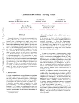 Calibration of Continual Learning Models