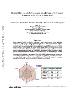 Heron-Bench: A Benchmark for Evaluating Vision Language Models in
  Japanese