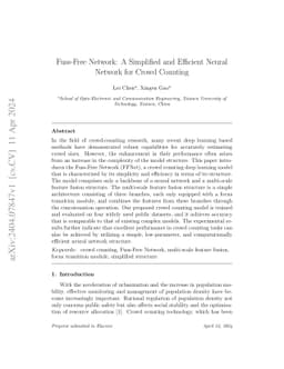 The Effectiveness of a Simplified Model Structure for Crowd Counting