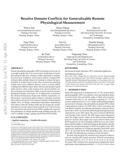 Resolve Domain Conflicts for Generalizable Remote Physiological
  Measurement