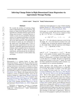 Inferring Change Points in High-Dimensional Linear Regression via
  Approximate Message Passing