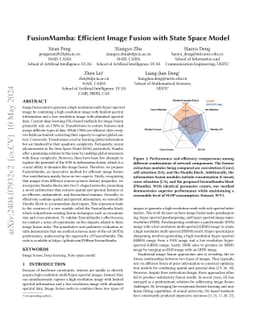 FusionMamba: Efficient Image Fusion with State Space Model