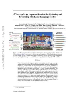 Ferret-v2: An Improved Baseline for Referring and Grounding with Large
  Language Models