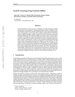 LLoCO: Learning Long Contexts Offline