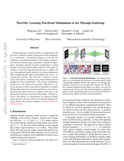 WaveMo: Learning Wavefront Modulations to See Through Scattering
