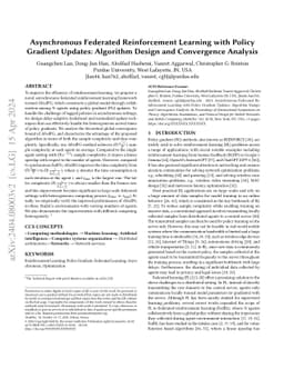 Asynchronous Federated Reinforcement Learning with Policy Gradient Updates: Algorithm Design and Convergence Analysis