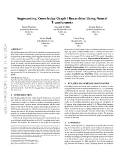 Augmenting Knowledge Graph Hierarchies Using Neural Transformers