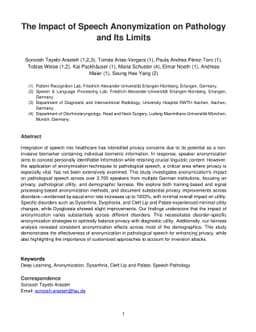 The Impact of Speech Anonymization on Pathology and Its Limits