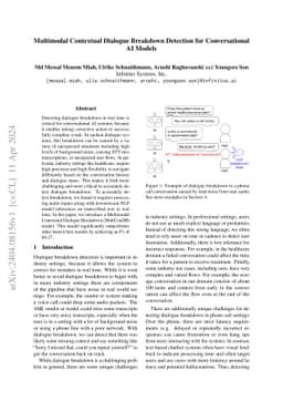 Multimodal Contextual Dialogue Breakdown Detection for Conversational AI
  Models