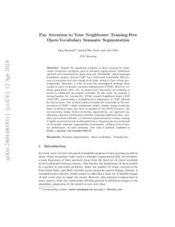 Pay Attention to Your Neighbours: Training-Free Open-Vocabulary Semantic
  Segmentation