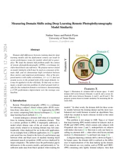 Measuring Domain Shifts using Deep Learning Remote Photoplethysmography
  Model Similarity