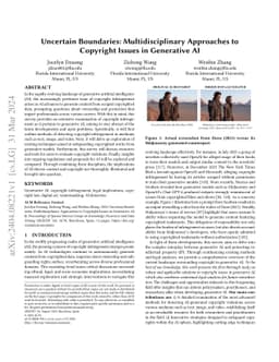 Uncertain Boundaries: Multidisciplinary Approaches to Copyright Issues
  in Generative AI