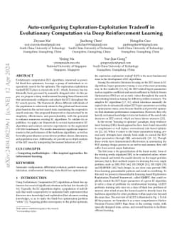 Auto-configuring Exploration-Exploitation Tradeoff in Evolutionary
  Computation via Deep Reinforcement Learning