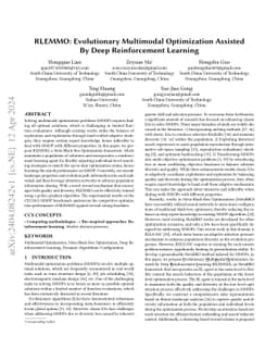 RLEMMO: Evolutionary Multimodal Optimization Assisted By Deep
  Reinforcement Learning