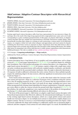 AdaContour: Adaptive Contour Descriptor with Hierarchical Representation