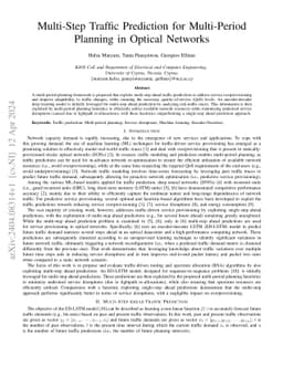 Multi-Step Traffic Prediction for Multi-Period Planning in Optical
  Networks
