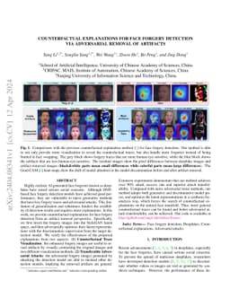 Counterfactual Explanations for Face Forgery Detection via Adversarial
  Removal of Artifacts