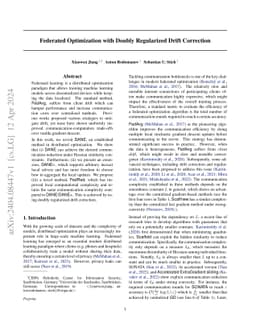 Federated Optimization with Doubly Regularized Drift Correction