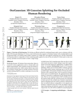 OccGaussian: 3D Gaussian Splatting for Occluded Human Rendering