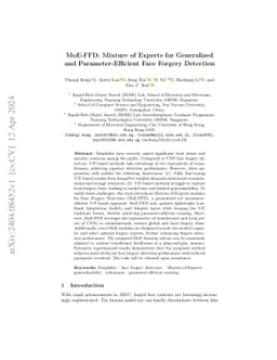 MoE-FFD: Mixture of Experts for Generalized and Parameter-Efficient Face
  Forgery Detection
