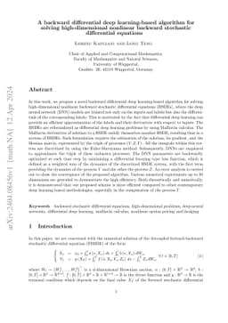 A backward differential deep learning-based algorithm for solving
  high-dimensional nonlinear backward stochastic differential equations