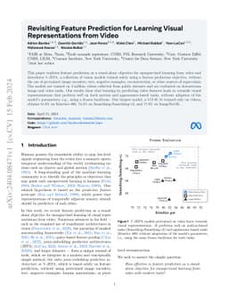 Revisiting Feature Prediction for Learning Visual Representations from
  Video