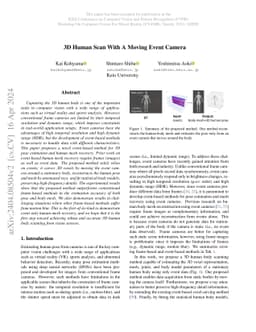 3D Human Scan With A Moving Event Camera