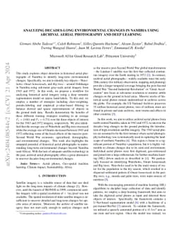 Analyzing Decades-Long Environmental Changes in Namibia Using Archival
  Aerial Photography and Deep Learning
