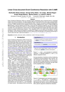 Linear Cross-document Event Coreference Resolution with X-AMR