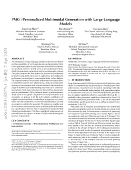 PMG : Personalized Multimodal Generation with Large Language Models