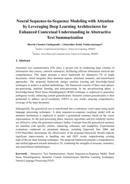 Neural Sequence-to-Sequence Modeling with Attention by Leveraging Deep
  Learning Architectures for Enhanced Contextual Understanding in Abstractive
  Text Summarization