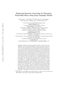 Enhancing Question Answering for Enterprise Knowledge Bases using Large
  Language Models