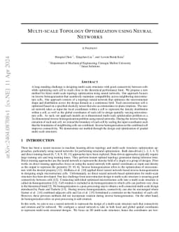 Multi-scale Topology Optimization using Neural Networks