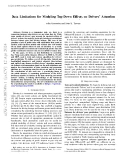 Data Limitations for Modeling Top-Down Effects on Drivers' Attention