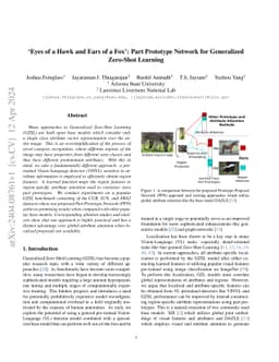 `Eyes of a Hawk and Ears of a Fox': Part Prototype Network for
  Generalized Zero-Shot Learning